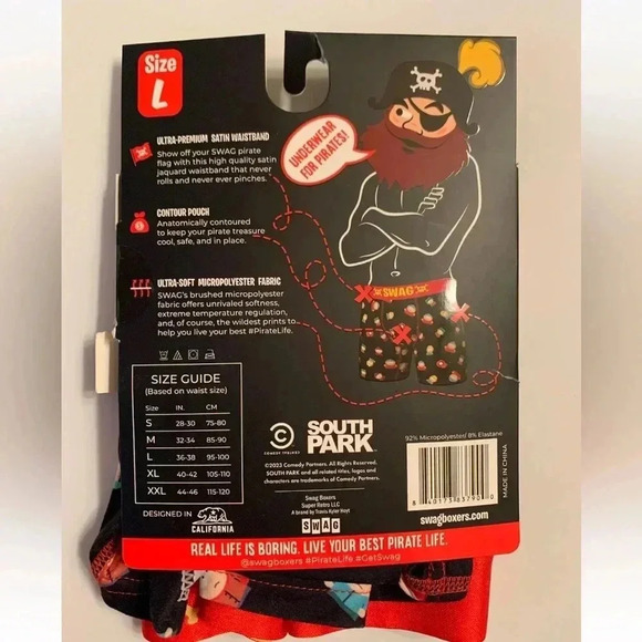 SWAG South Park Boxer Briefs Underwear All Over Character Mens L NIB Cartman - Picture 3 of 6